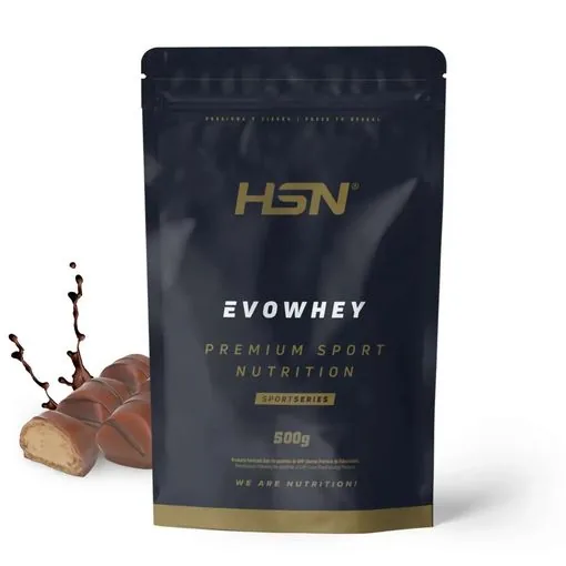 Envase de HSN · Evowhey Protein, Bombón de Chocolate y Avellanas · 500 g