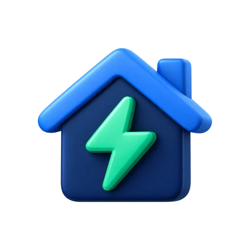 Casa con un rayo, símbolo de trequi.luz
